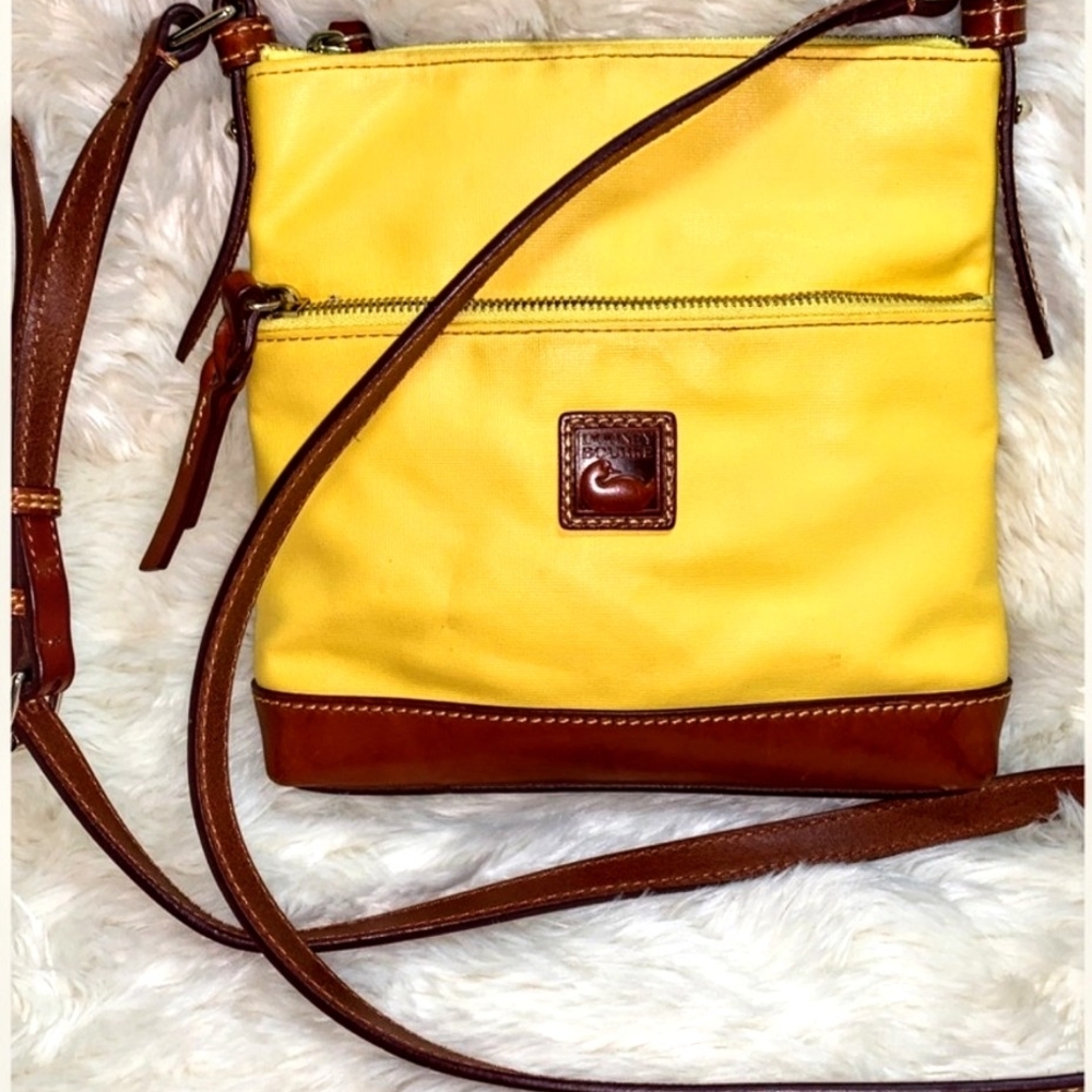 Dooney & Bourke Yellow and Brown Crossbody Bag